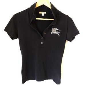 Black Burberry polo XS
